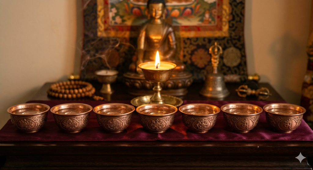 7 Bát Nước Cúng Dường Mật Tông